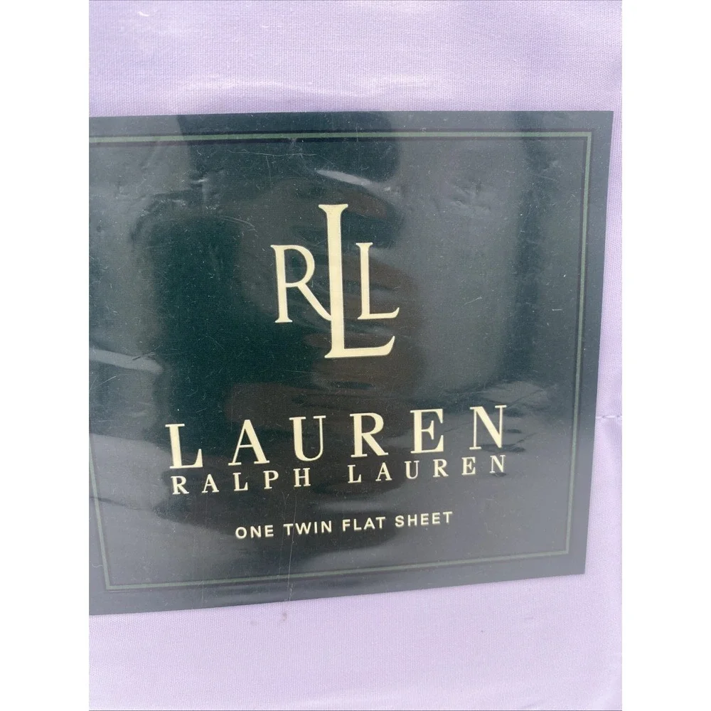 NOS Vintage Ralph Lauren Flat Sheet Twin Size Periwinkle